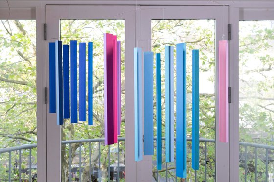 Moving stripes mobile No. 1