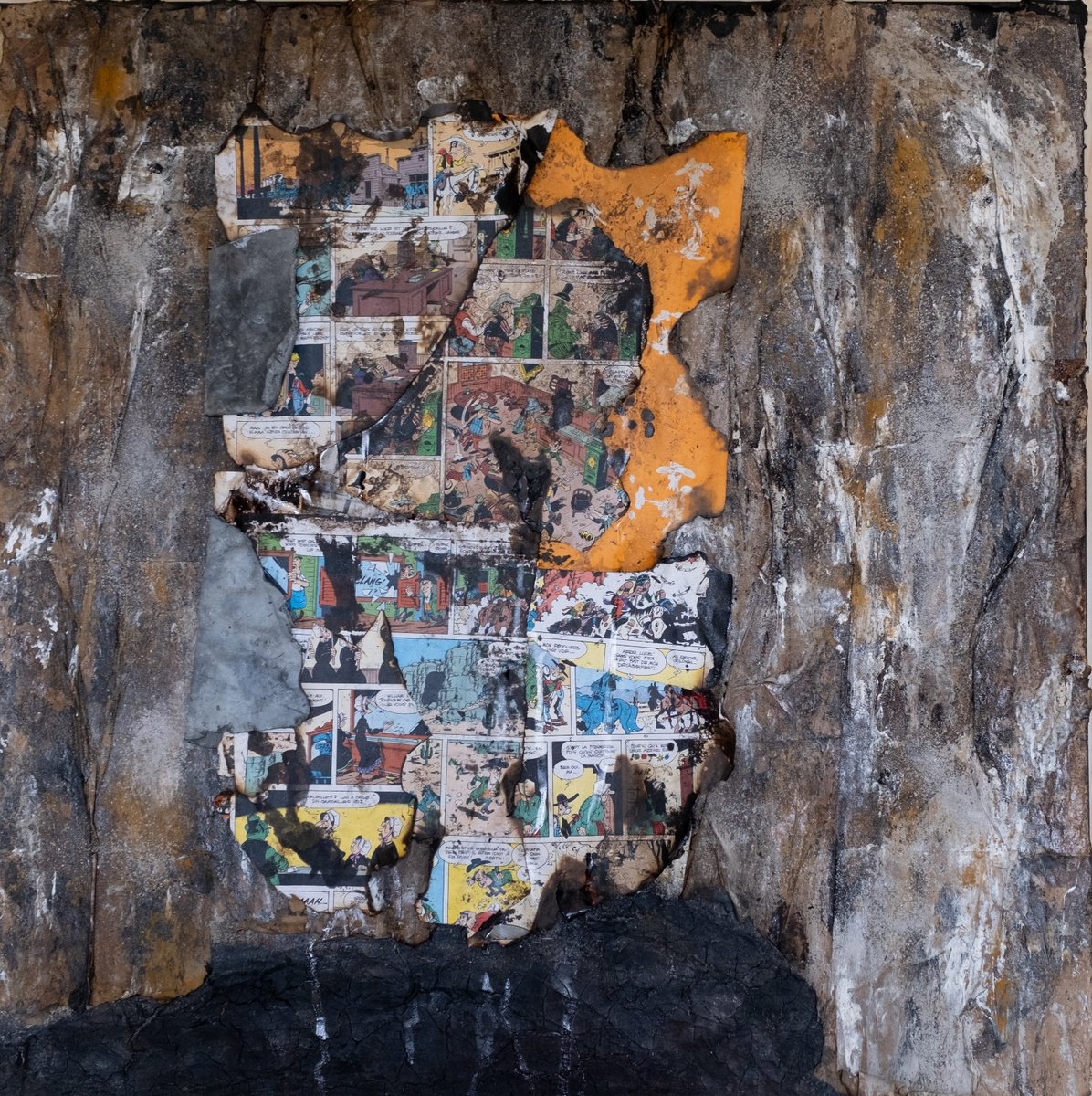 Abstract Painting By Marie Claude Kerrenneur, 31 X 31", Lucky De 7 i? 77 Ans !!, Original Artwork