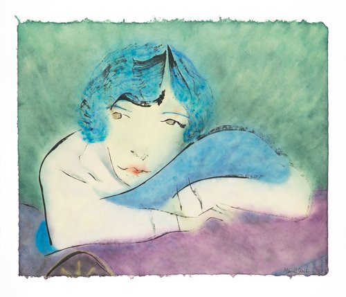 The blue cushion by Marcel Garbi