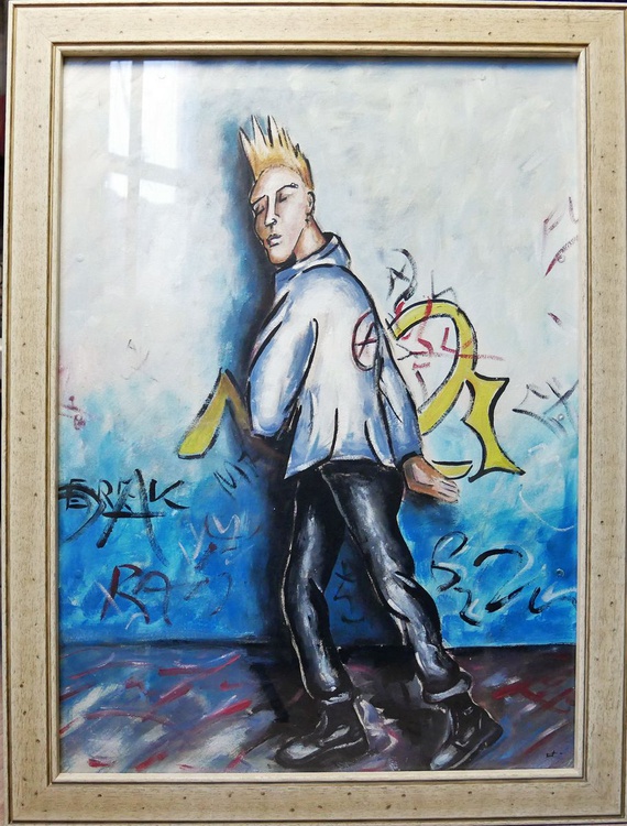 Oil Painting On Hardboard Virus The Punk You Artfinder