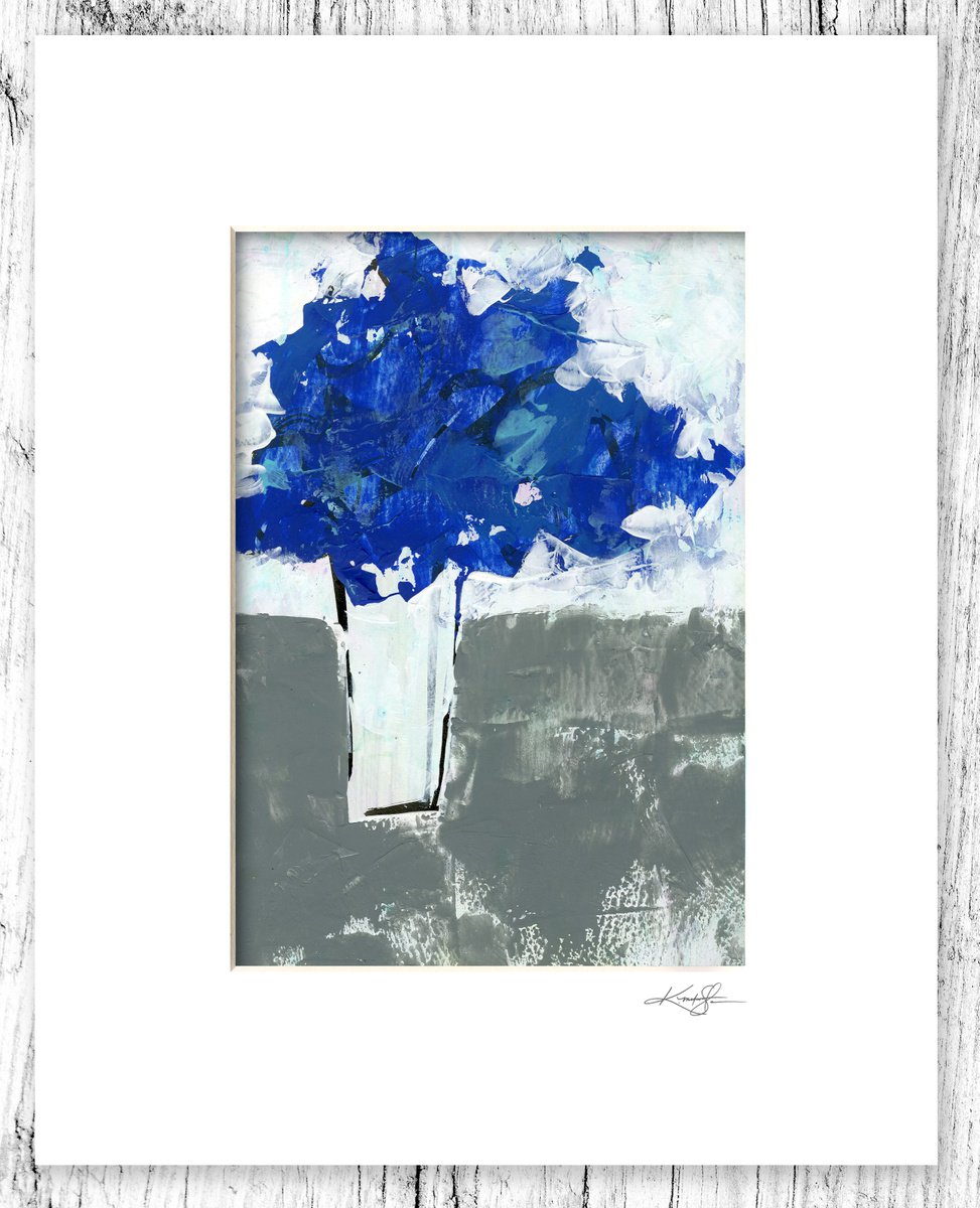 A Bouquet Of Blue 7 - Mixed Media Floral Painting by Kathy Morton Stanion by Kathy Morton Stanion