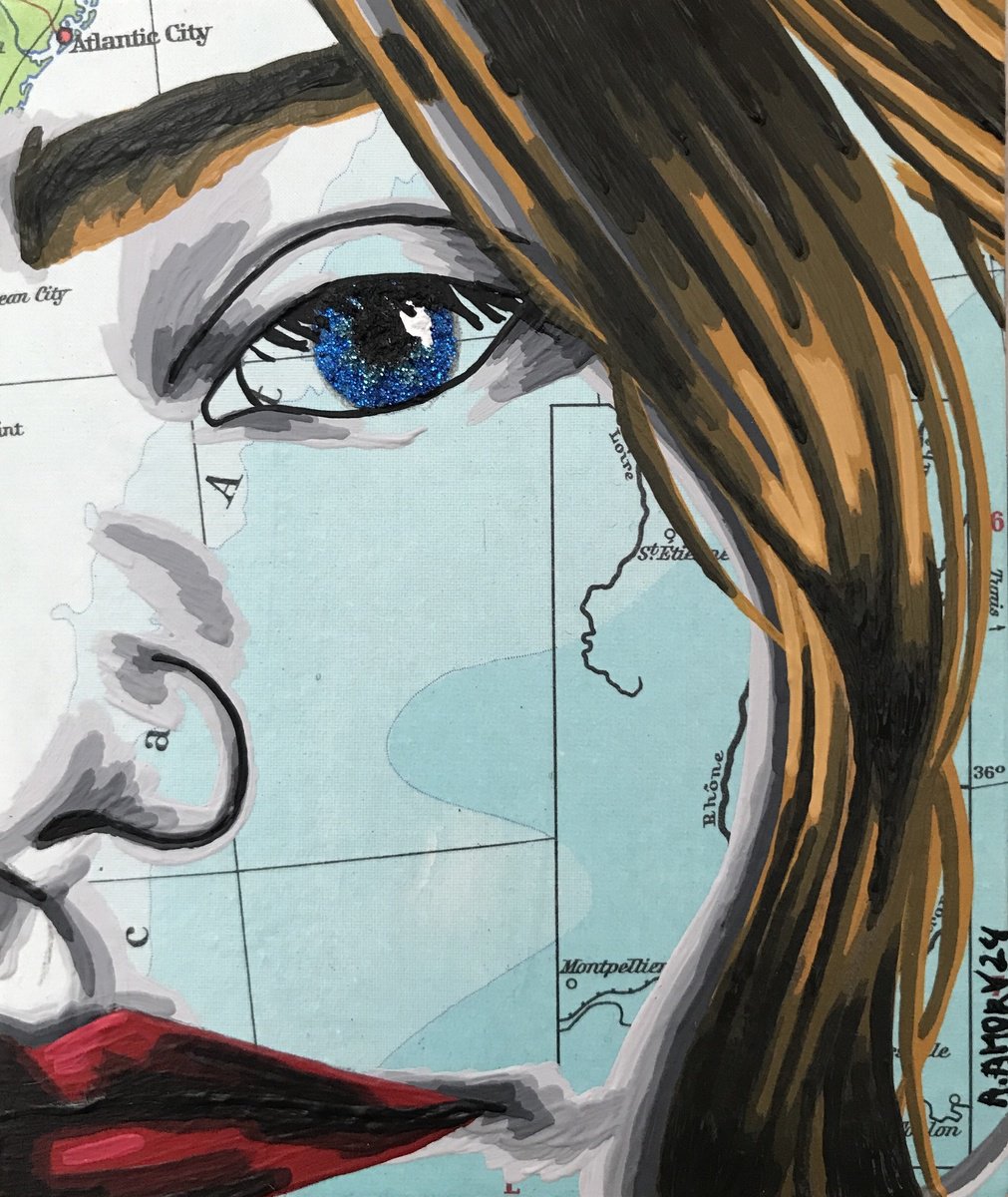 Portrait Collage By Annabelle Amory, 4 X 5, The Detail, Original Artwork