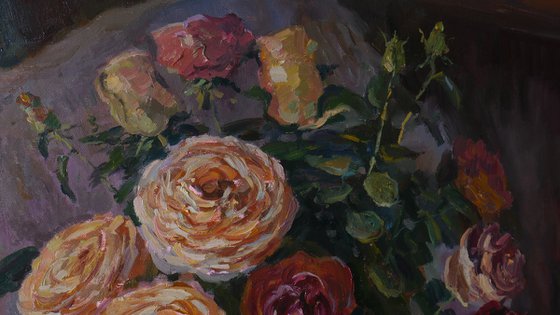 Morning Bouquet Of Roses