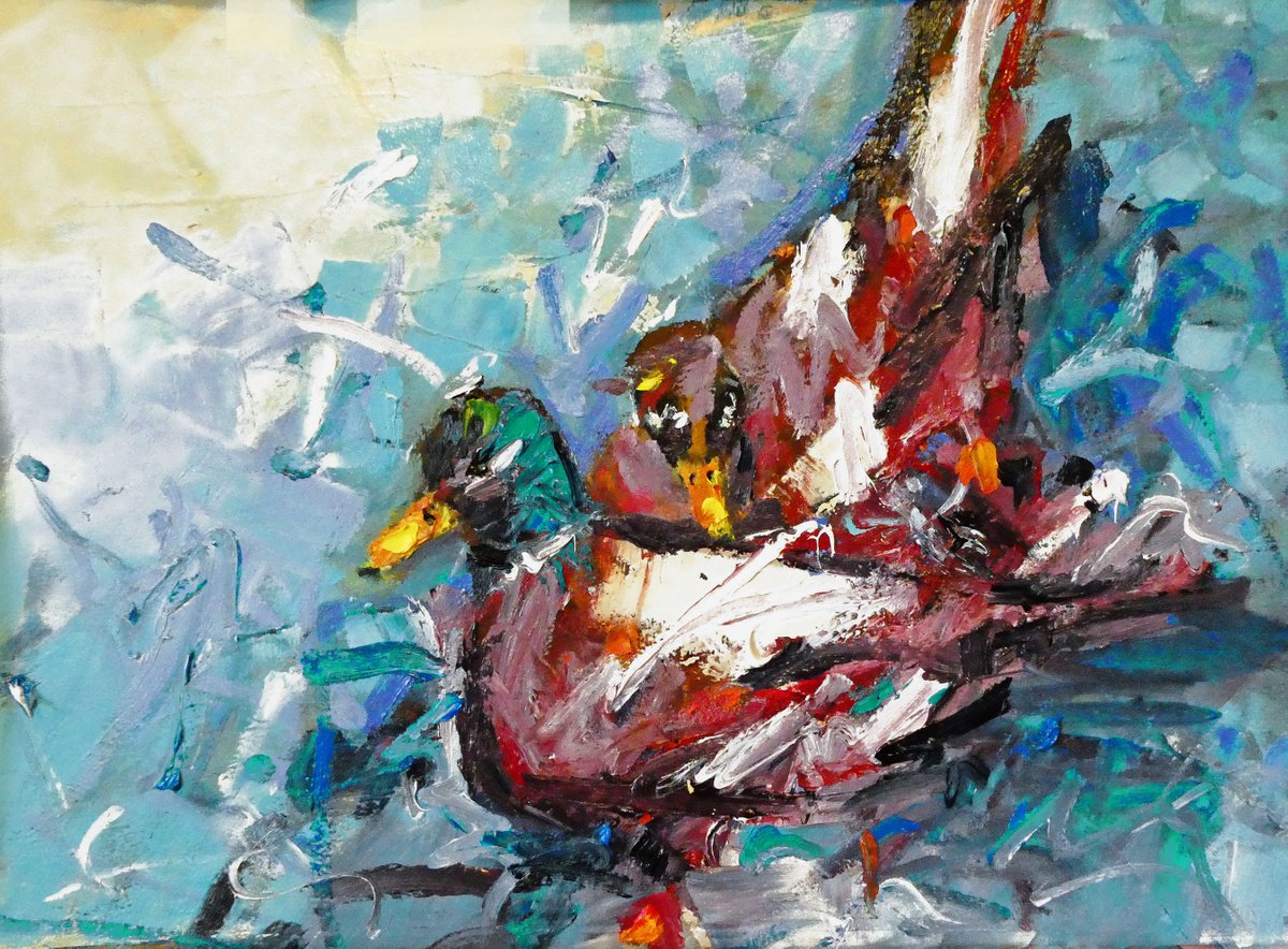 A Day Out on the River : Two Ducks by Irene Wilkes