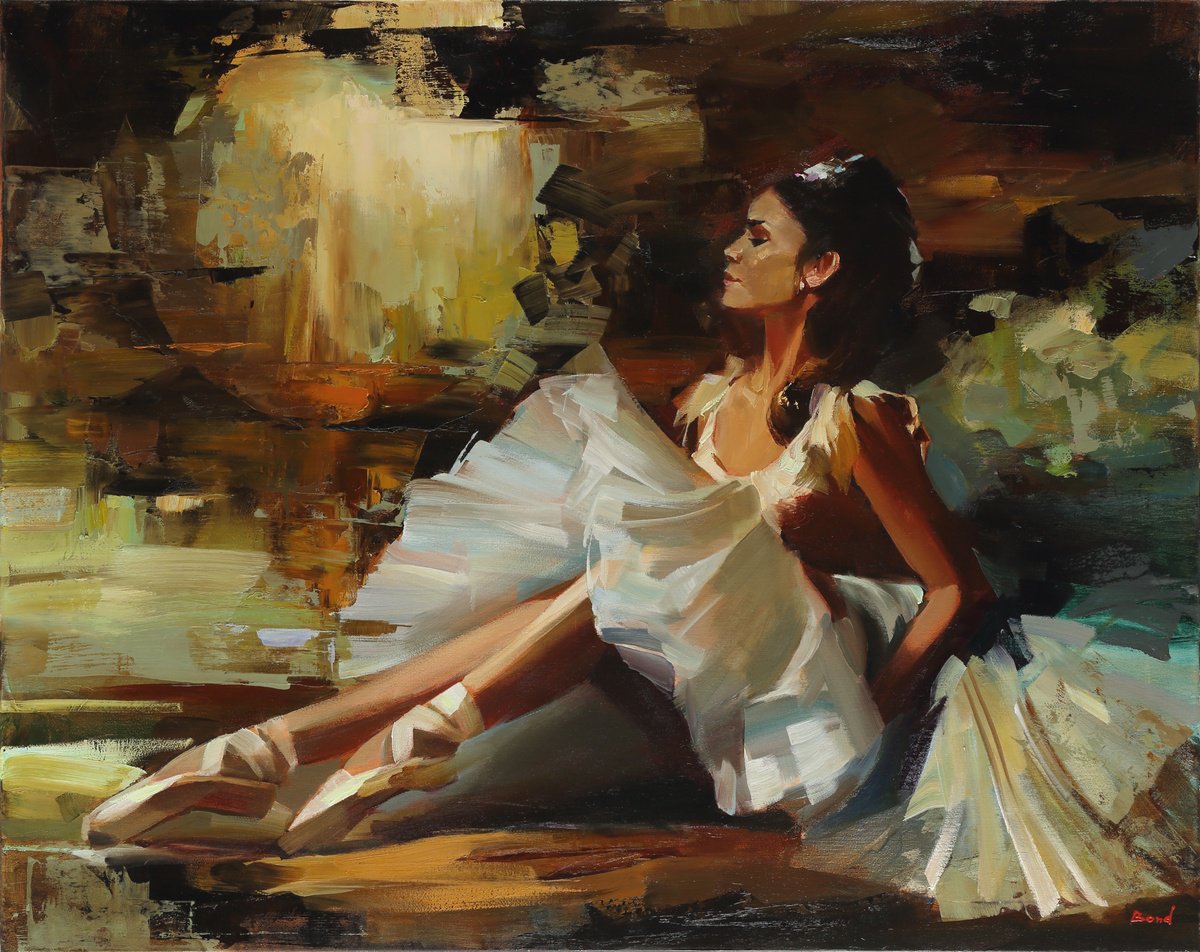 Impressionistic Portrait Oil Painting By Tetiana Bond, 39 X 31", Ethics Of Pleasure, Original Artwork