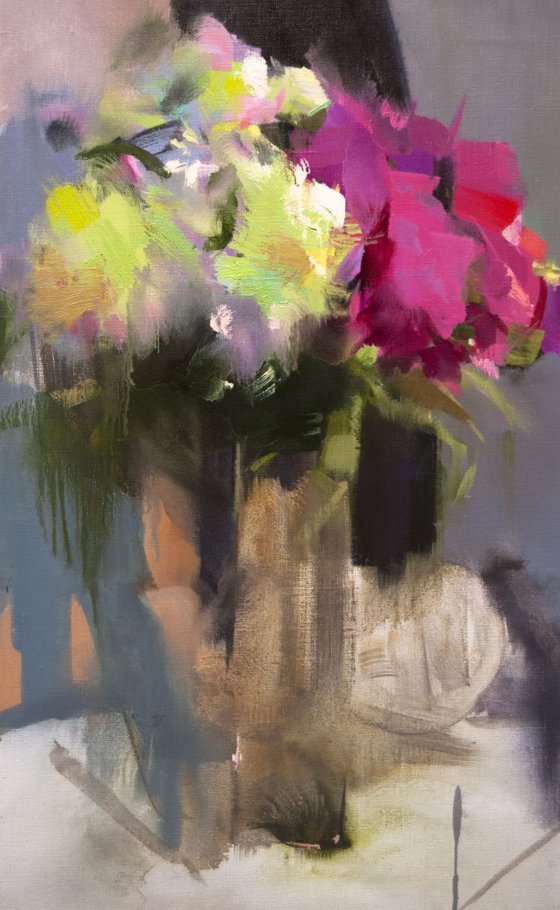 Still life painting "Peonies in the Evening"