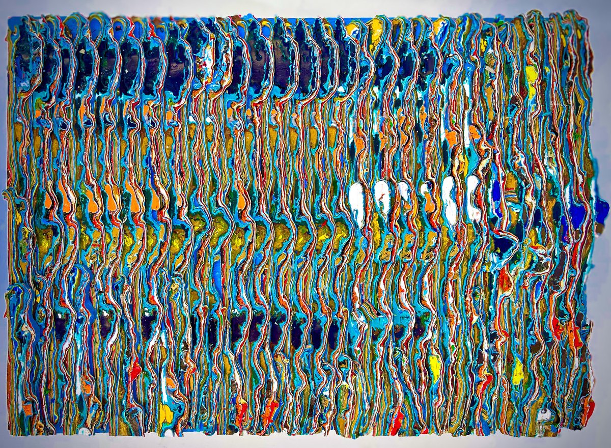 Abstract Oil Painting By Dan Mckay, 14 X 10, The Surf, Original Artwork