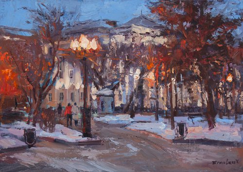 Evening Square by Yuri Ermolaev