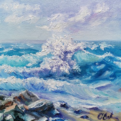 Majestic Sicilian Waves by Oksana Evteeva
