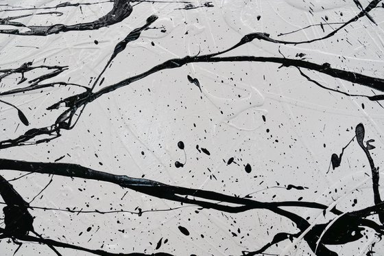 Colour Void 250cm x 150cm Black White Textured Abstract Art