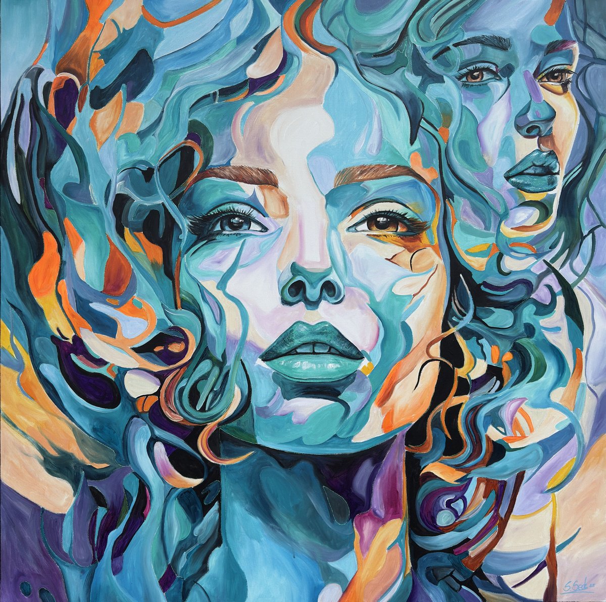Hydra Xx By Sabrina Seck, 43 X 43, Artwork For Sale On Artfinder