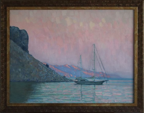 Sunset. Italian beach