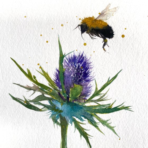 Bee & Thistle Framed