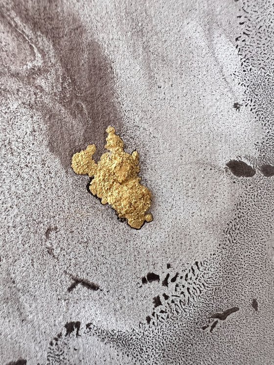 Golden Abstraction Art