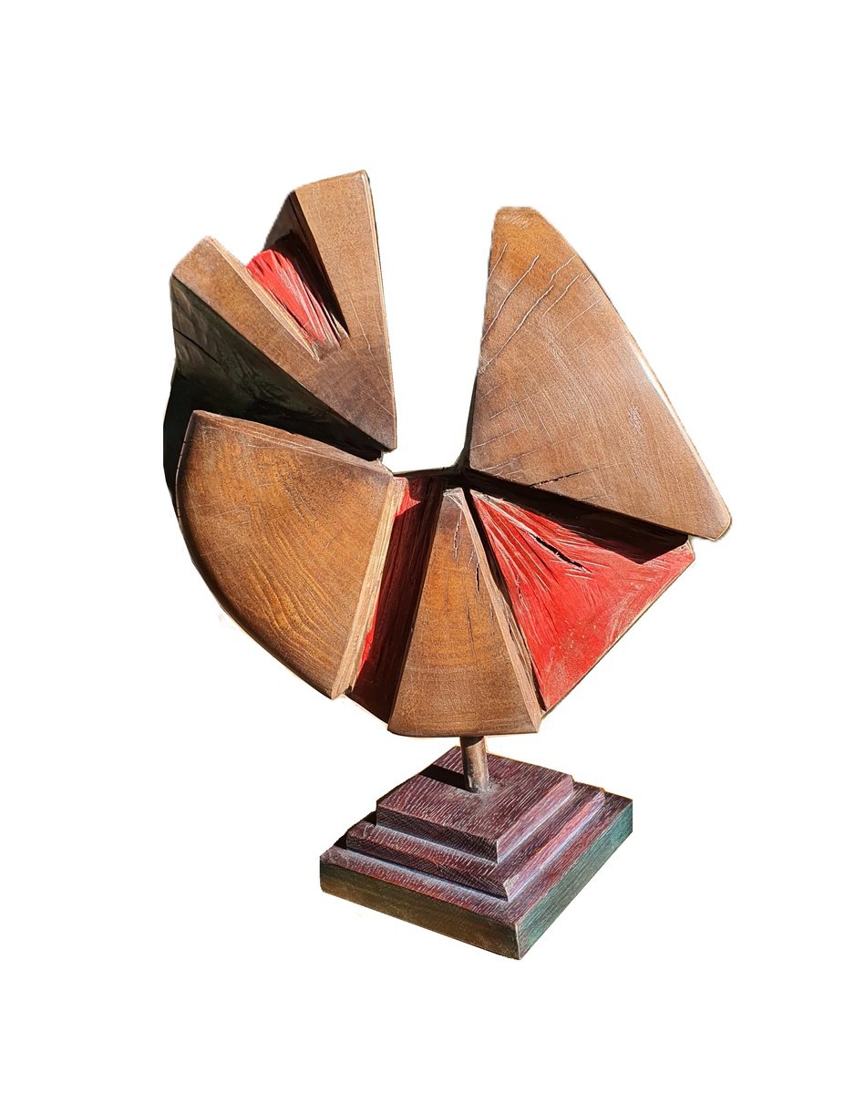 Abstract Wood Sculpture , Resilience By George Troyanov, 14 X 17, Artwork For Sale On Artfinder