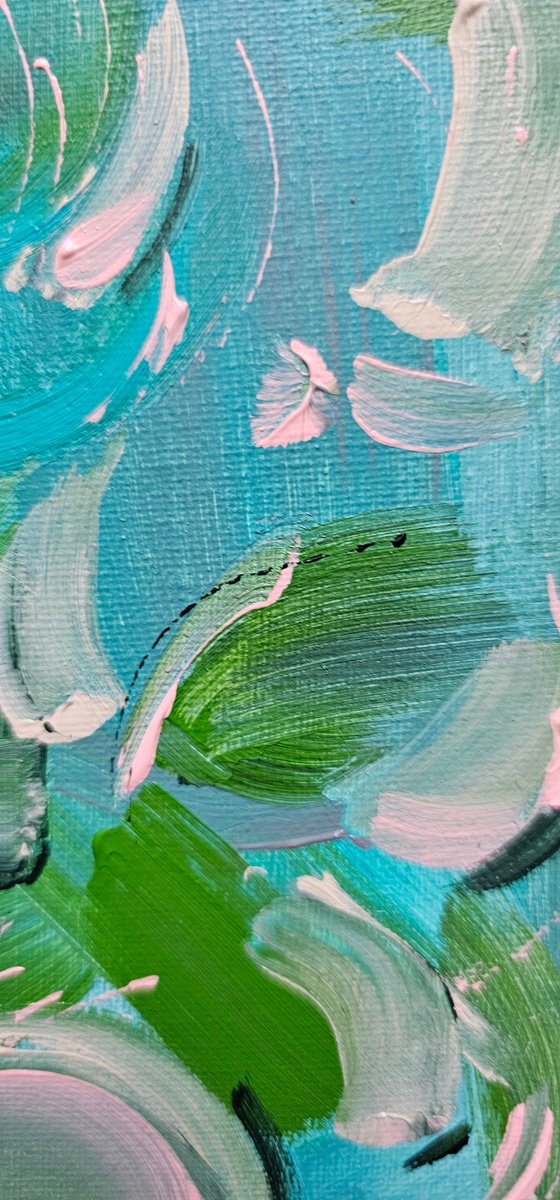 Abstract rose of heart is loosing its time