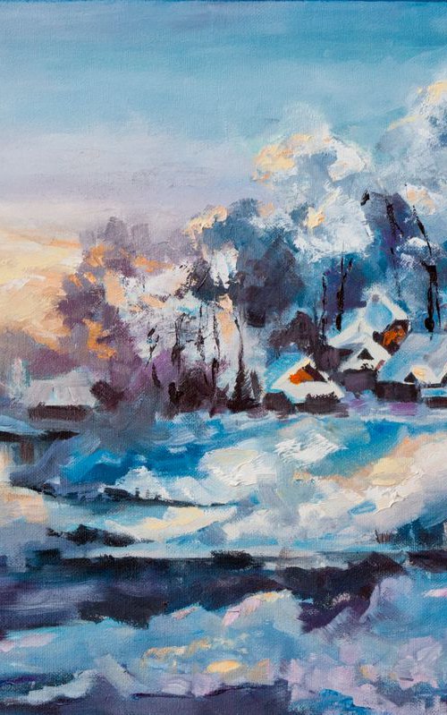 Winter landscape by Aleksandr Neliubin