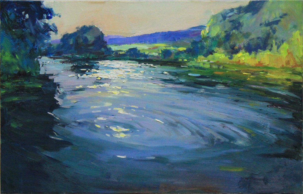 Shining on the river by Sergei Chernyakovsky