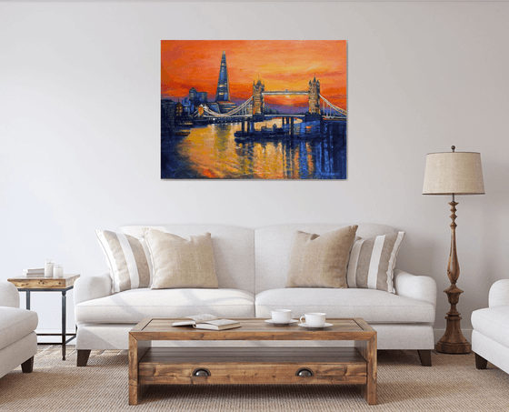 London cityscape Tower Bridge to the Shard