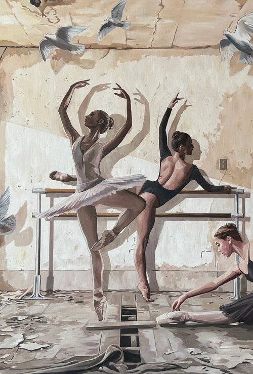 Ballet lesson VI by Janusz  Orzechowski