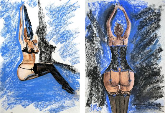 Set of 2 Women Body in corset