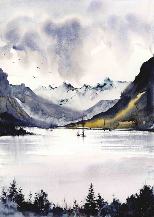 Mountain Lake #8 by Eugenia Gorbacheva
