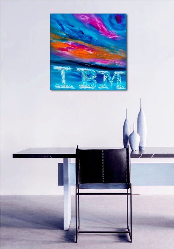 Commissioned painting - IBM on the sky