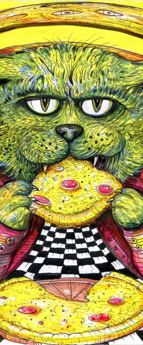 Percy The Pepperoni Pizza Pussy Eater by Spencer Derry ART