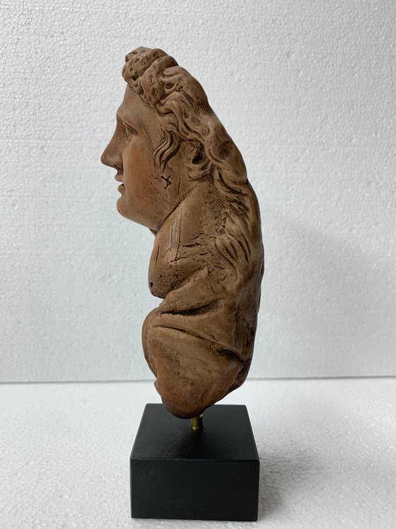 Apollo greek clay figure sculpture