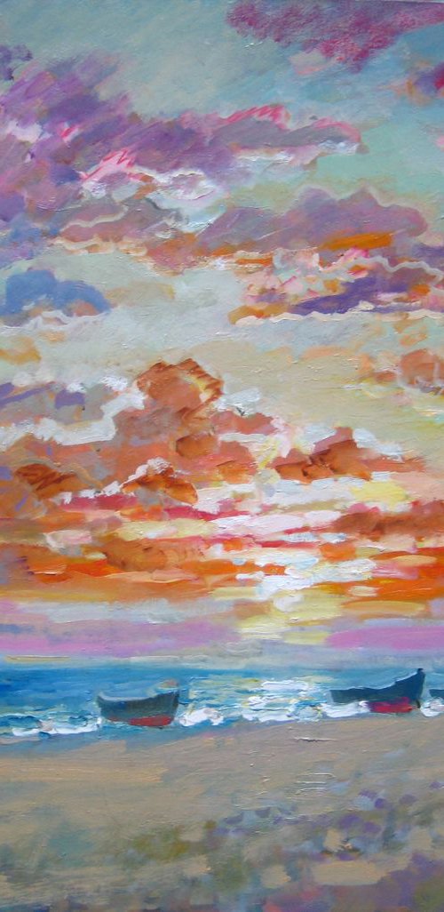 Evening at the seaside by Oleksandr Bielskyi