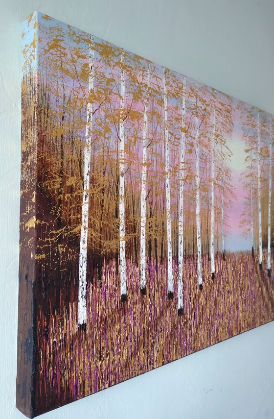 Gold and Rose Forest Light