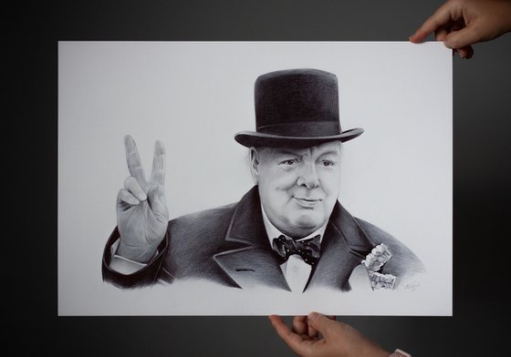 Portrait of Winston Churchill