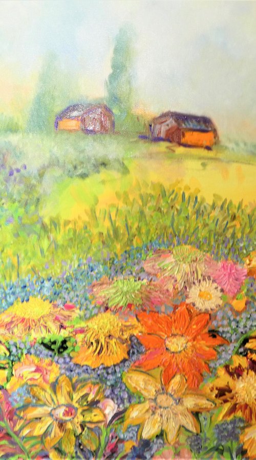Tuscan Sunflowers 2023 by Lesley Blackburn