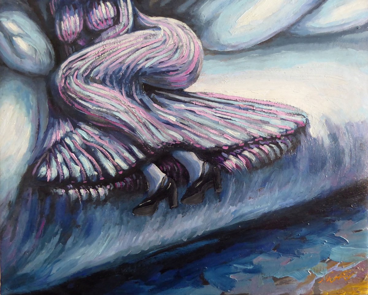 Impressionistic Portrait Oil Painting By Narek Hambardzumyan, 16 X 13", Monday, Original Artwork