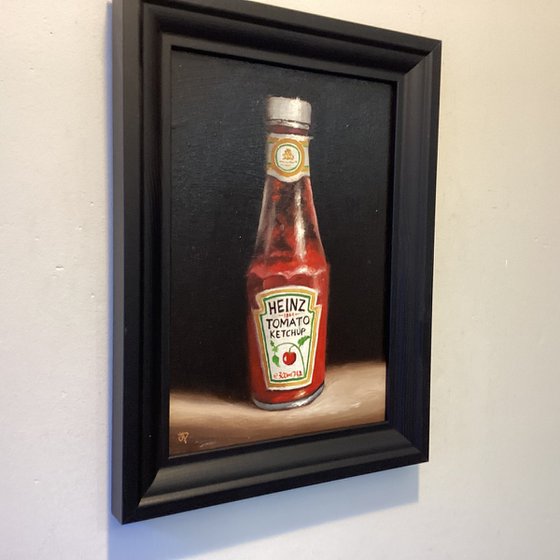 Tomato ketchup still life