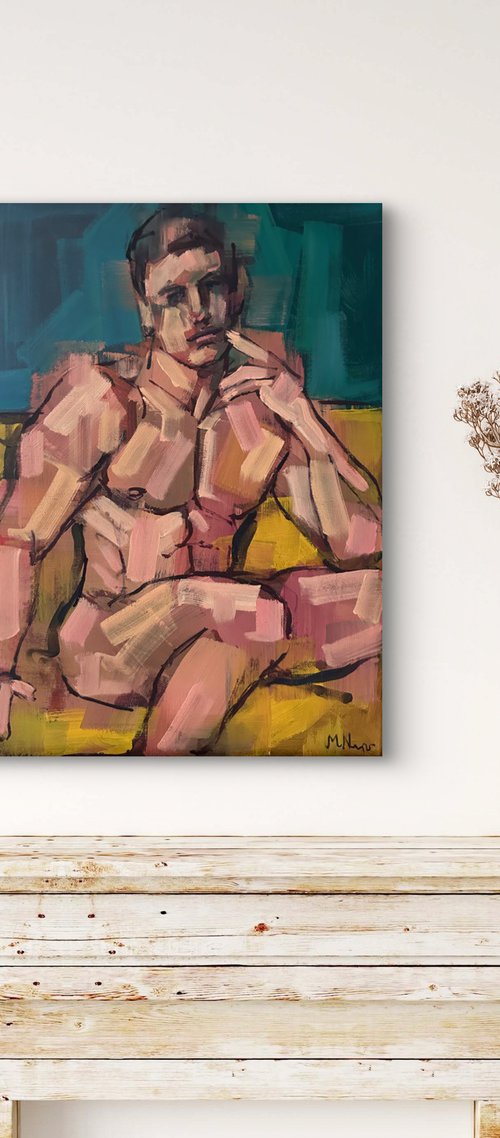 Abstract nude male by Emmanouil Nanouris