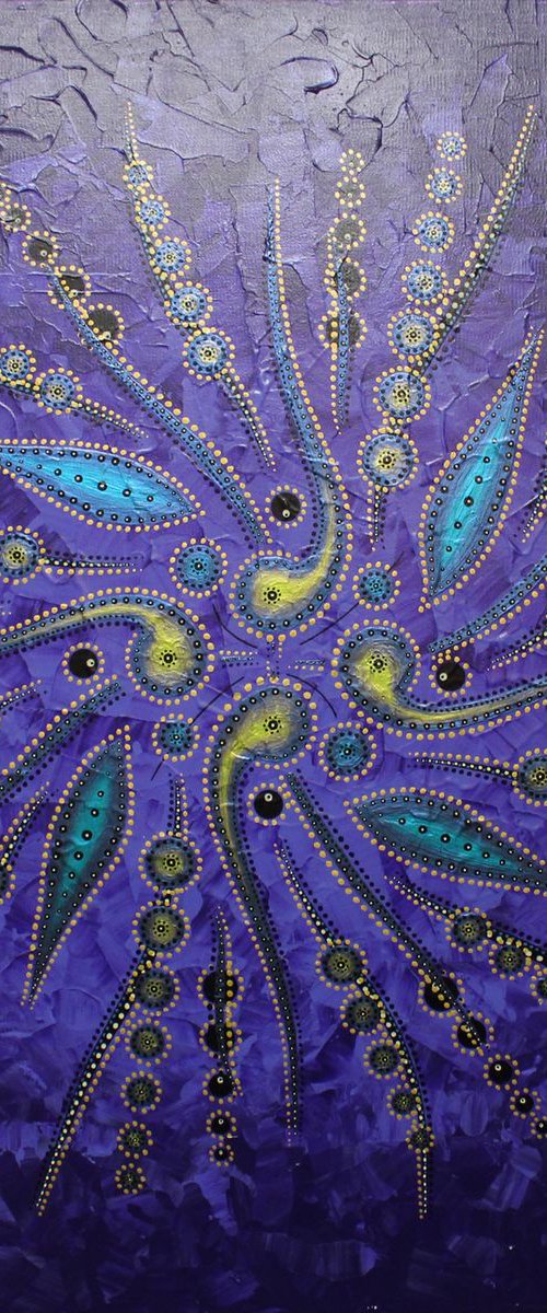 Abstract shapes movement / Purple by Jonathan Pradillon