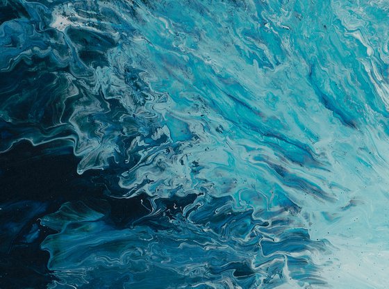 Frozen - Acrylics and Resin on canvas