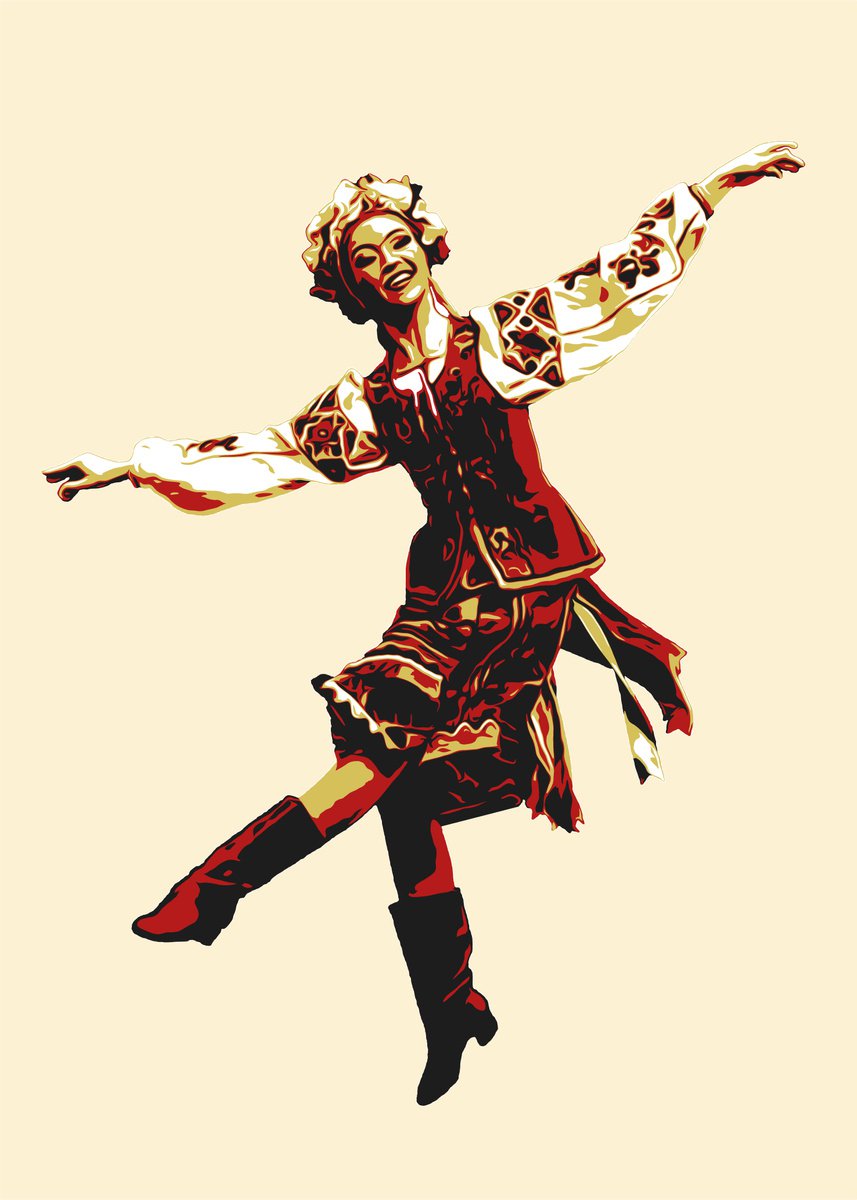 Folk dance_2 | 27,6x19,7 (70x50 cm) by Kosta Morr
