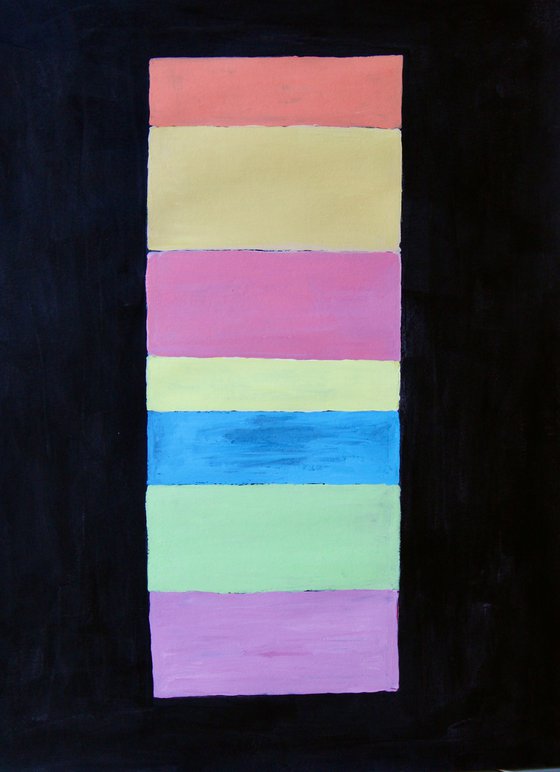Stacked Pastels Inside Black