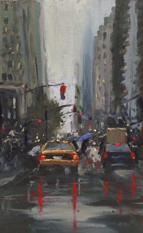 New York In The Rain by Robert Mee