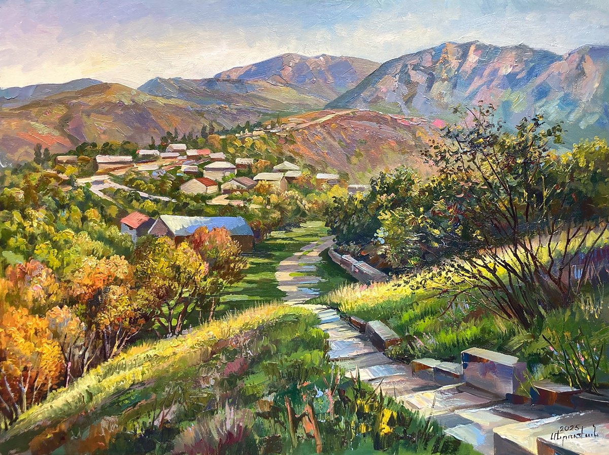 Evening In Khashtarak By Meruzhan Khachatryan, 31 X 24, Artwork For Sale On Artfinder