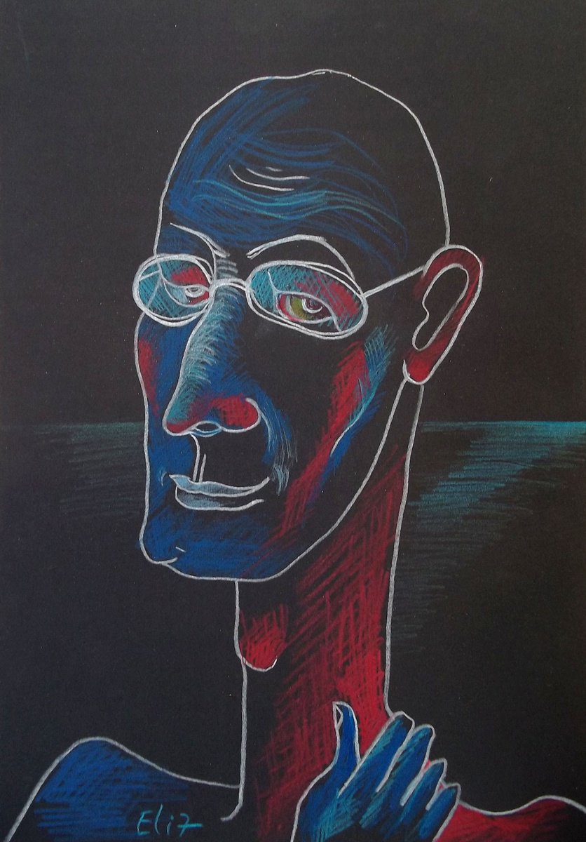 Photorealistic Pencil Drawing , Red And Blue By Elisheva Nesis, 9 X 13, Artwork For Sale On Artfinder