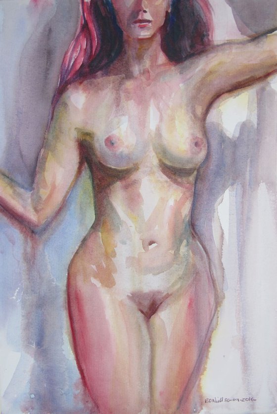 standing female nude