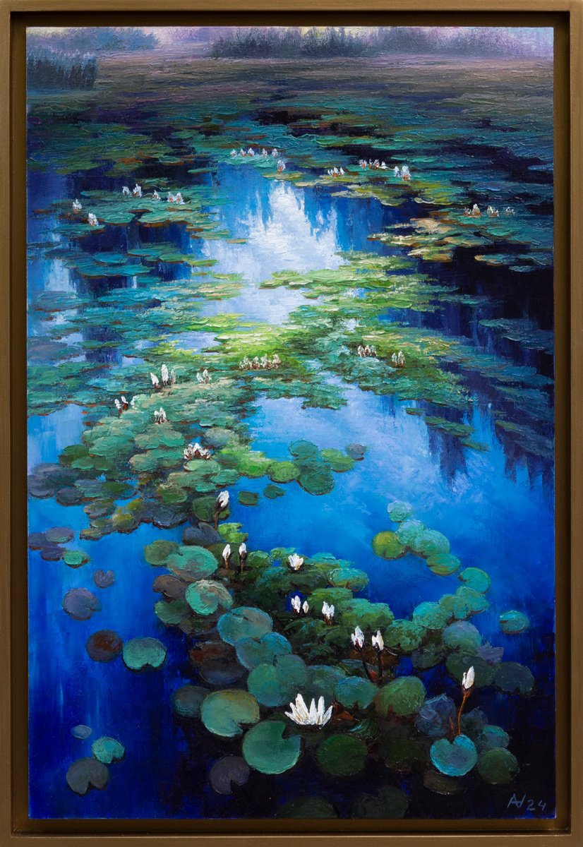 WATER LILIES 15 by Oleksii Vylusk