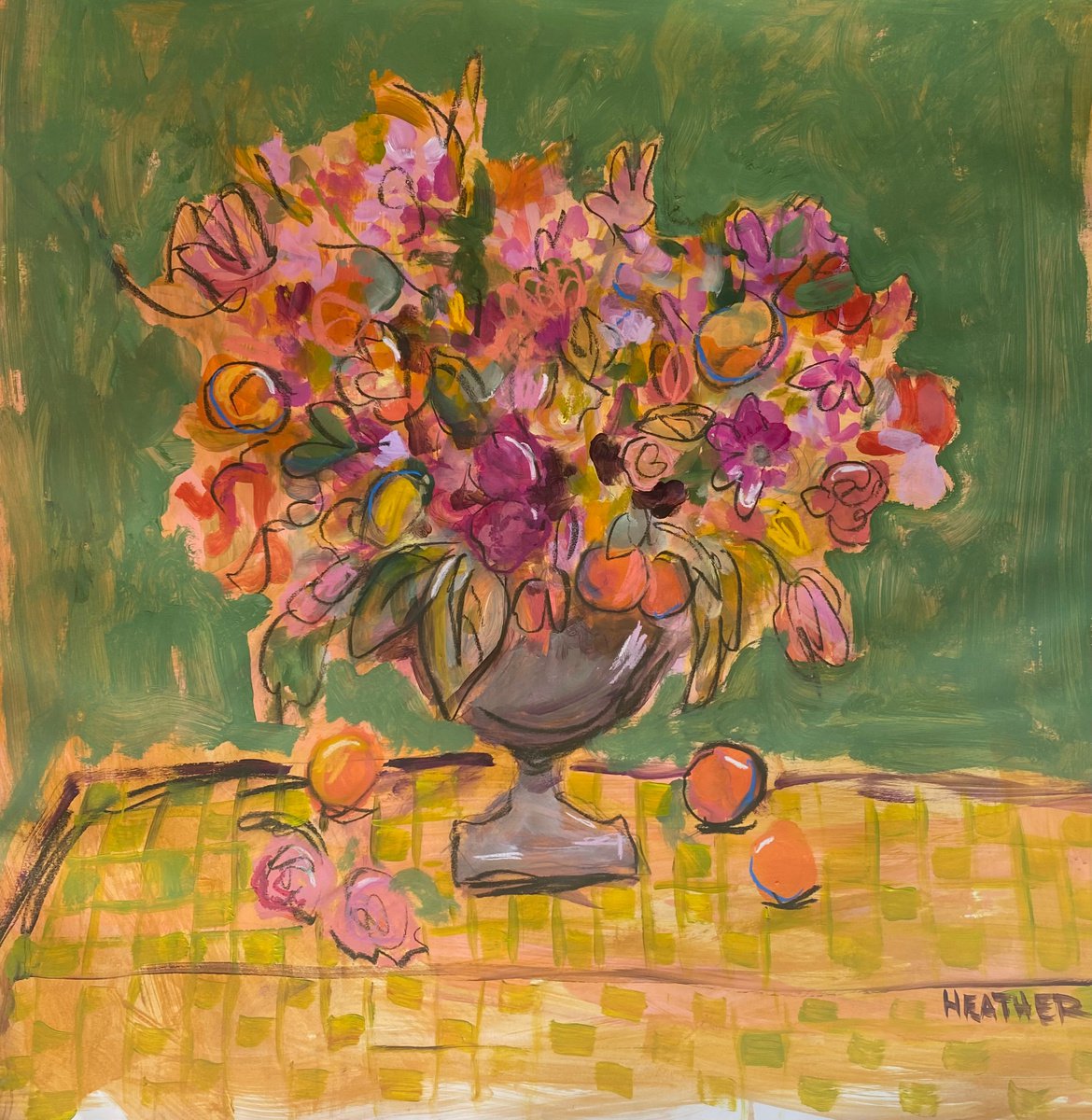Kitchen Table Flowers by Heather Hubbard