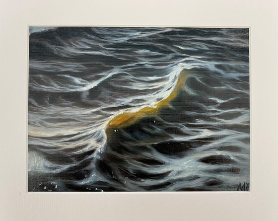 Wave Oil Painting with mount # 2