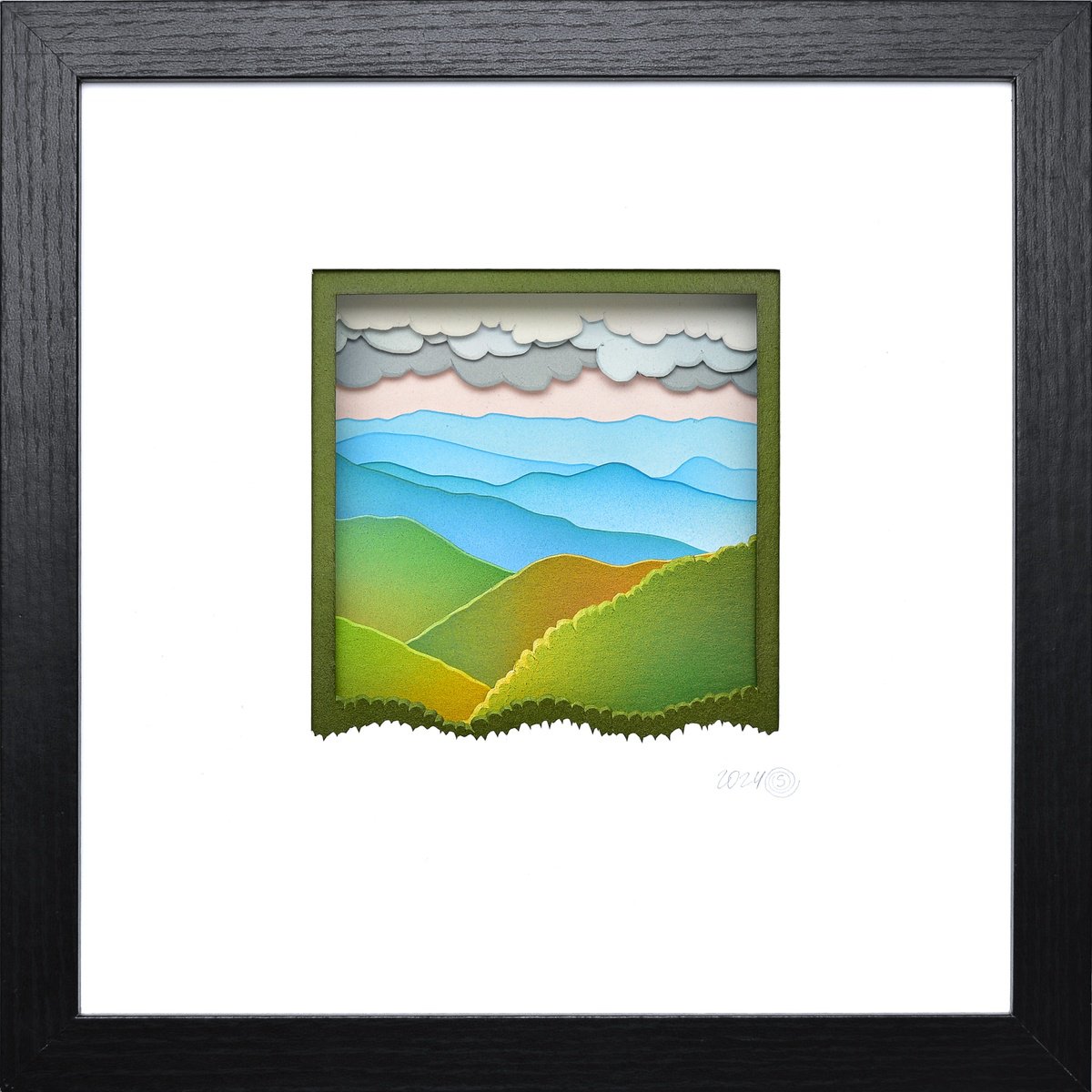 Landscape Sculpture By Olga Skorokhod, 10 X 10", Great Smoky Mountains #7, Original Artwork