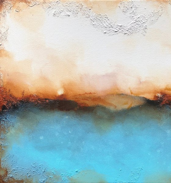 edge of raw blue (150 x 50 cm) Dee Brown