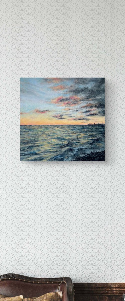 Sunset Over the Sea by Valentina Ash